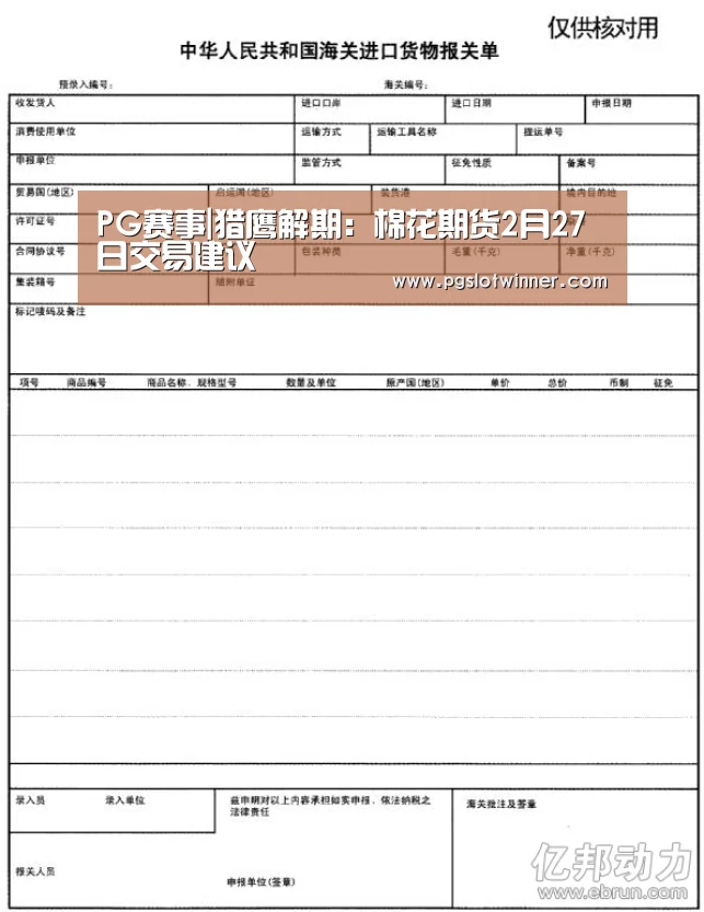 PG赛事|猎鹰解期:棉花期货2月27日交易建议(图3) PG娱乐